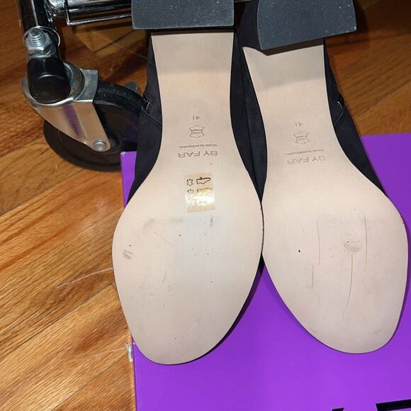 NWT size 41 (US size 10) By Far Viada Black Suede mid-calf boots side zip retai… - Picture 8 of 10